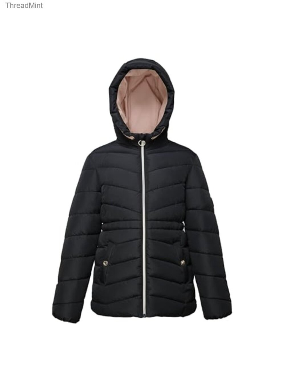 Girls Water-Resistant Long Puffer Jacket Winter Coat Quilted Hooded - Picture 3 of 6
